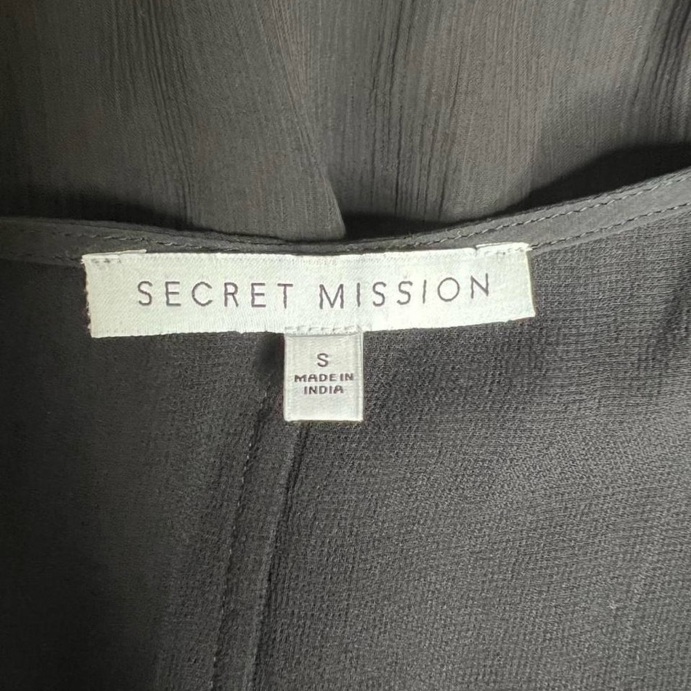 Secret mission Camille Flutter Sleeve Black Mini Dress - Picture 6 of 8
